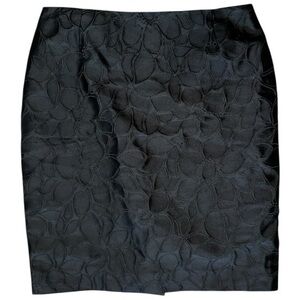 Escada Women’s Size 38 M Black Floral Jacquard Straight Pencil Skirt